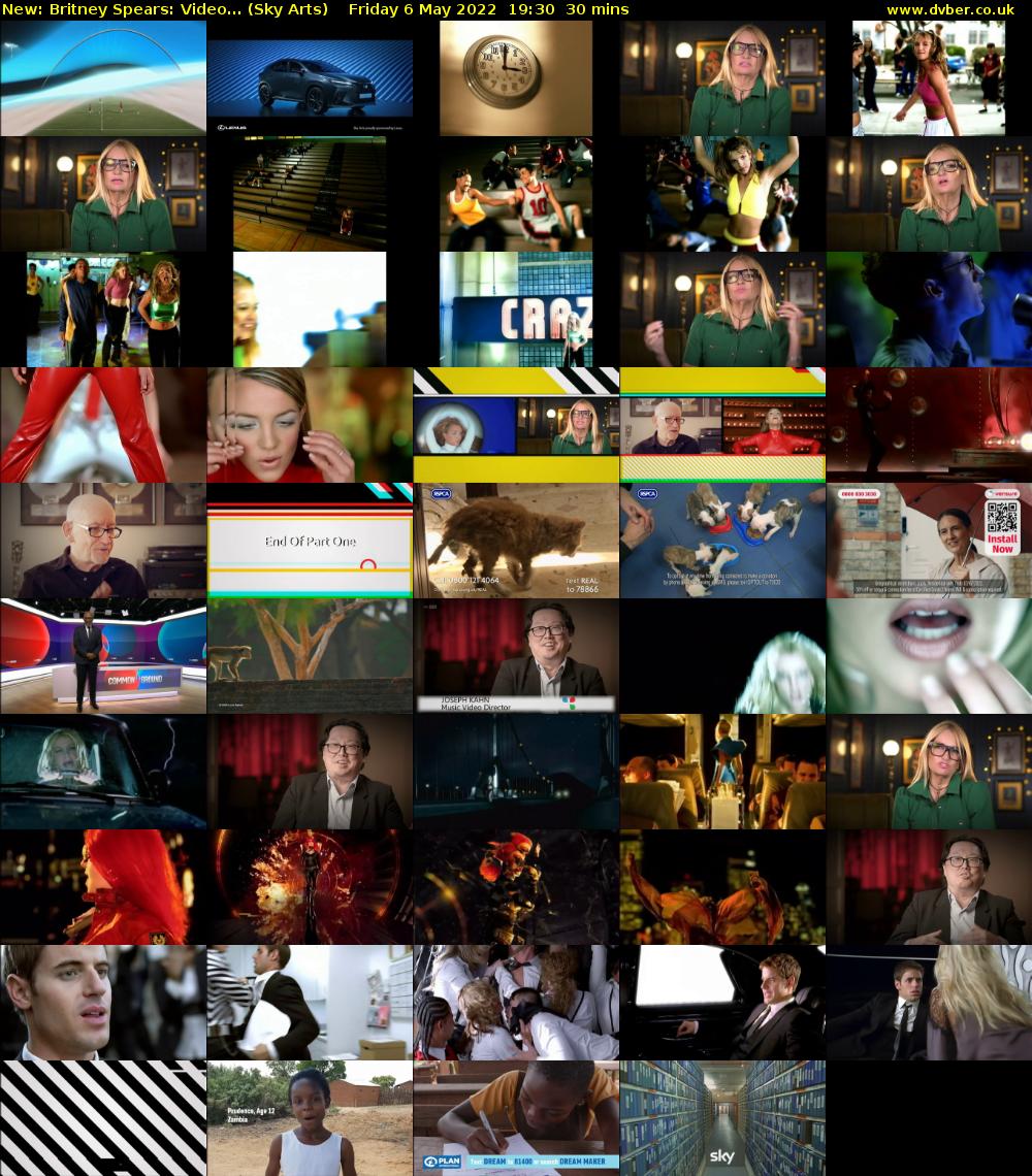 Britney Spears: Video... (Sky Arts) Friday 6 May 2022 19:30 - 20:00