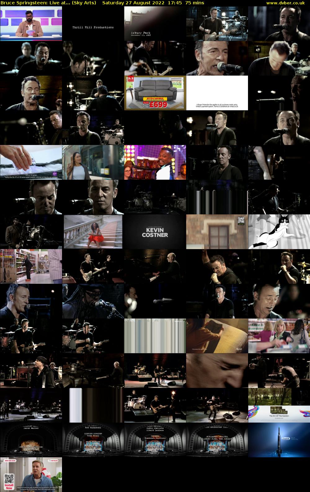 Bruce Springsteen: Live at... (Sky Arts) Saturday 27 August 2022 17:45 - 19:00