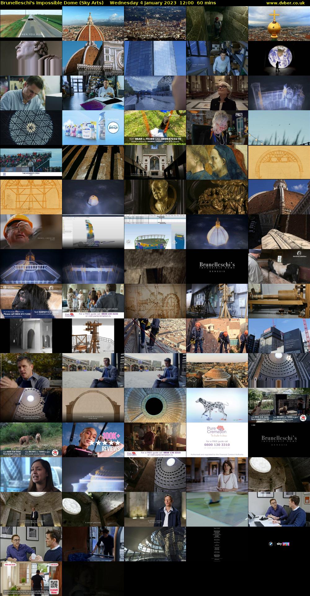 Brunelleschi's Impossible Dome (Sky Arts) Wednesday 4 January 2023 12:00 - 13:00