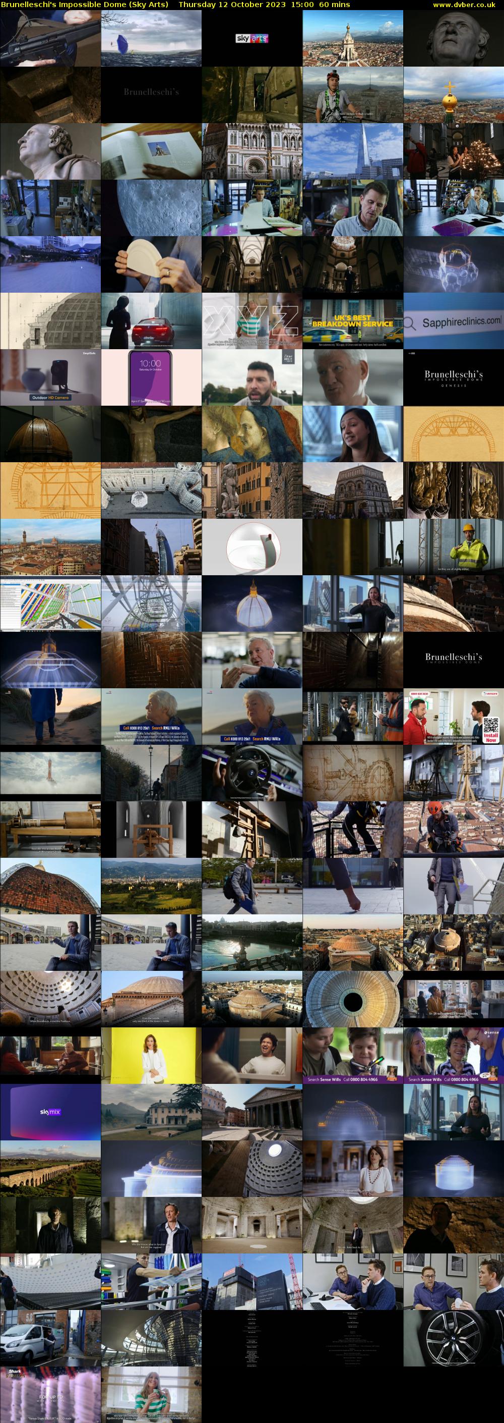 Brunelleschi's Impossible Dome (Sky Arts) Thursday 12 October 2023 15:00 - 16:00