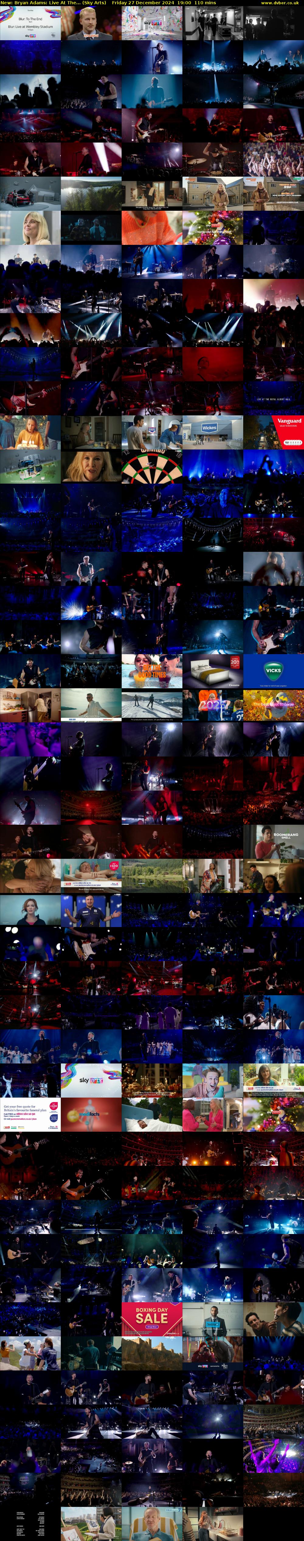 Bryan Adams: Live At The... (Sky Arts) Friday 27 December 2024 19:00 - 20:50
