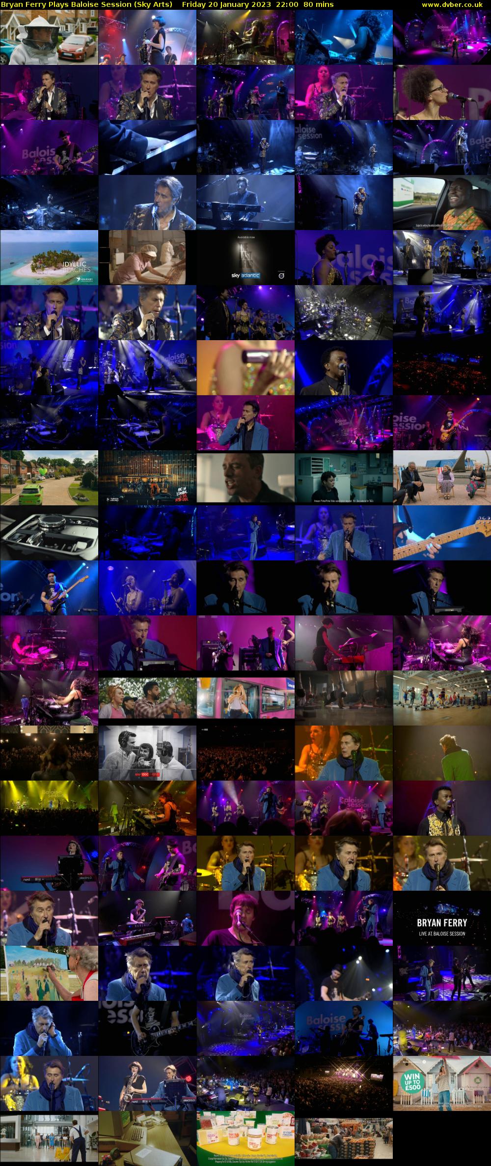 Bryan Ferry Plays Baloise Session (Sky Arts) Friday 20 January 2023 22:00 - 23:20