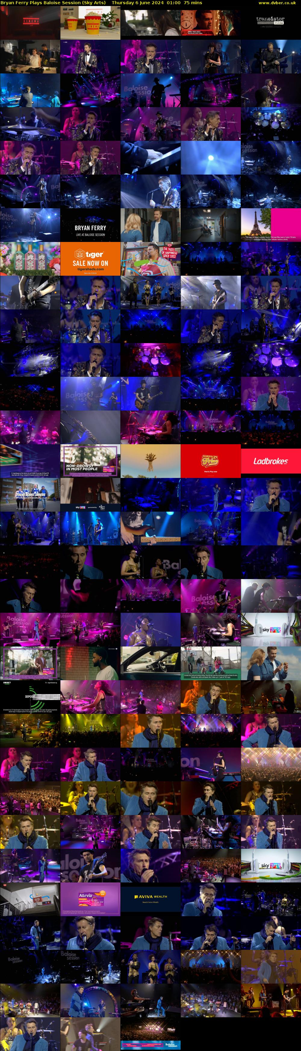 Bryan Ferry Plays Baloise Session (Sky Arts) Thursday 6 June 2024 01:00 - 02:15