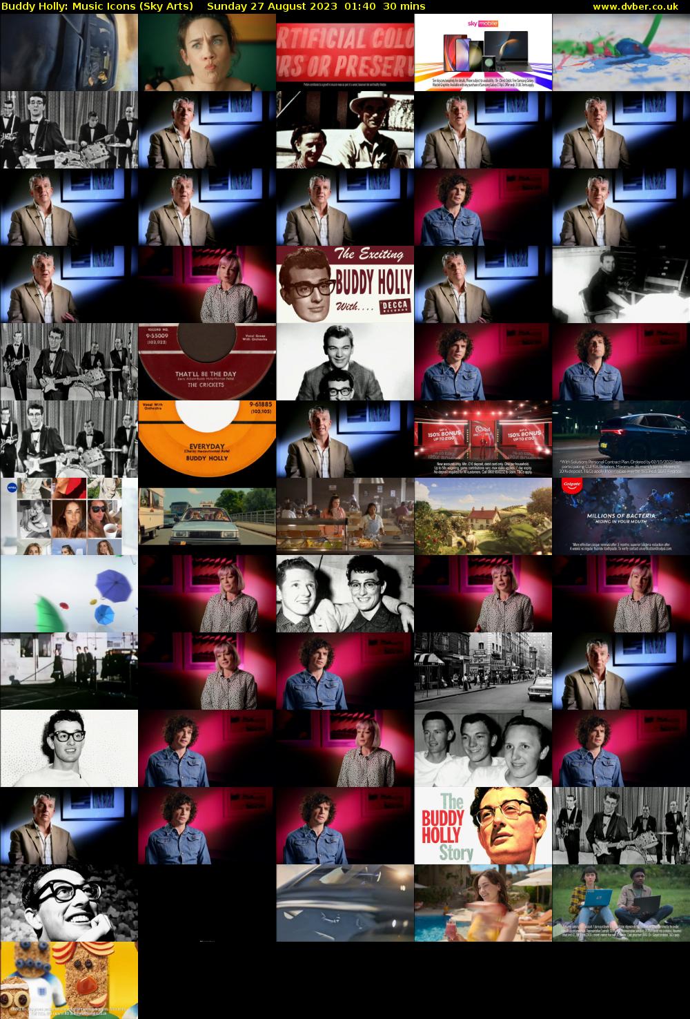 Buddy Holly: Music Icons (Sky Arts) Sunday 27 August 2023 01:40 - 02:10