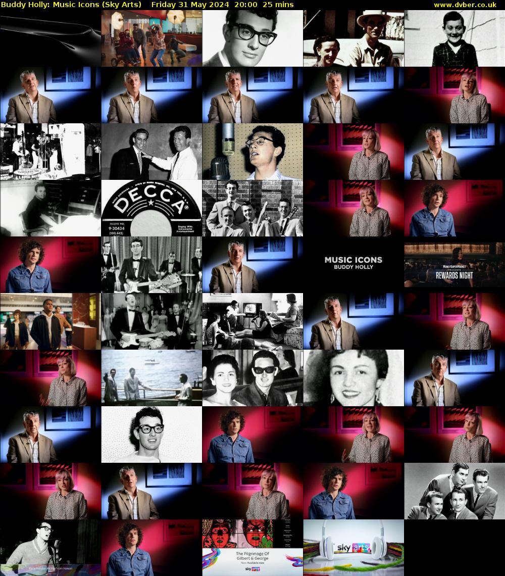 Buddy Holly: Music Icons (Sky Arts) Friday 31 May 2024 20:00 - 20:25