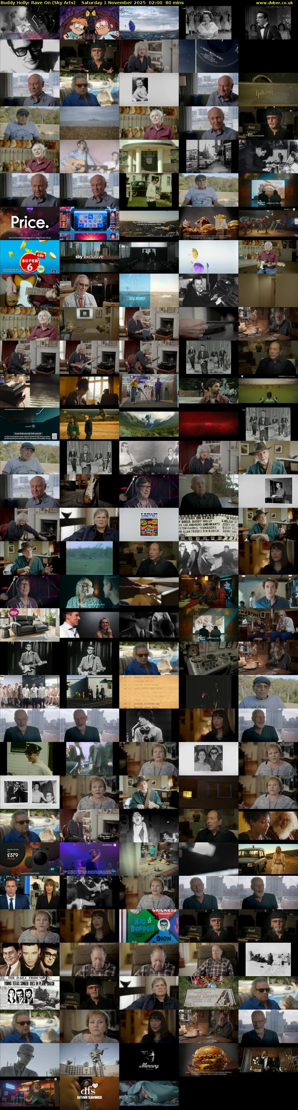 Buddy Holly: Rave On (Sky Arts) Saturday 1 November 2025 02:00 - 03:20