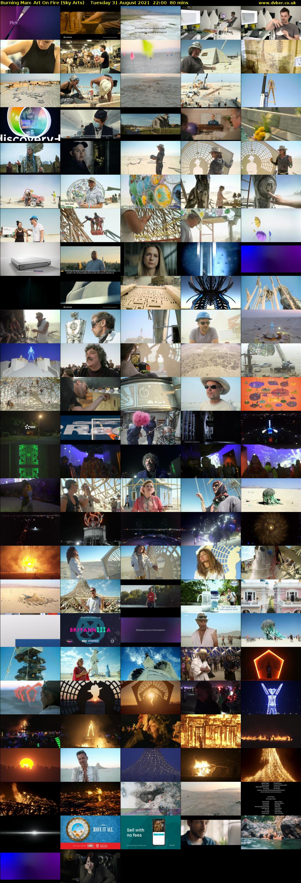 Burning Man: Art On Fire (Sky Arts) Tuesday 31 August 2021 23:00 - 00:20