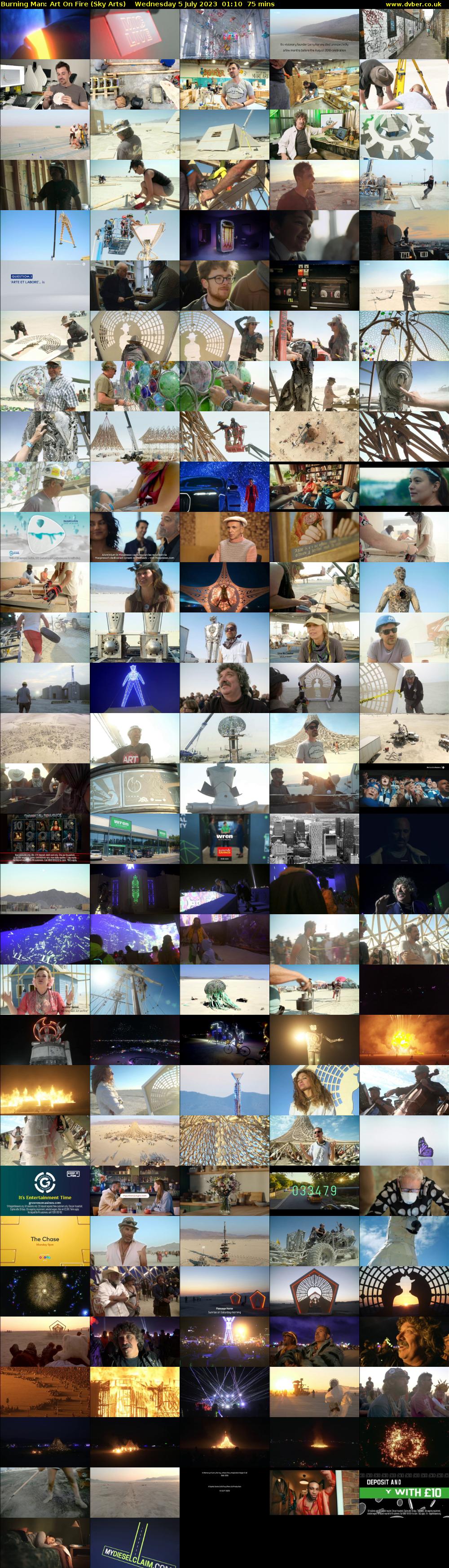 Burning Man: Art On Fire (Sky Arts) Wednesday 5 July 2023 01:10 - 02:25
