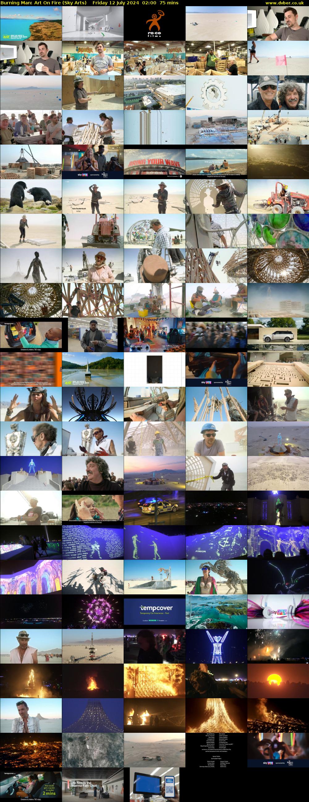 Burning Man: Art On Fire (Sky Arts) Friday 12 July 2024 02:00 - 03:15