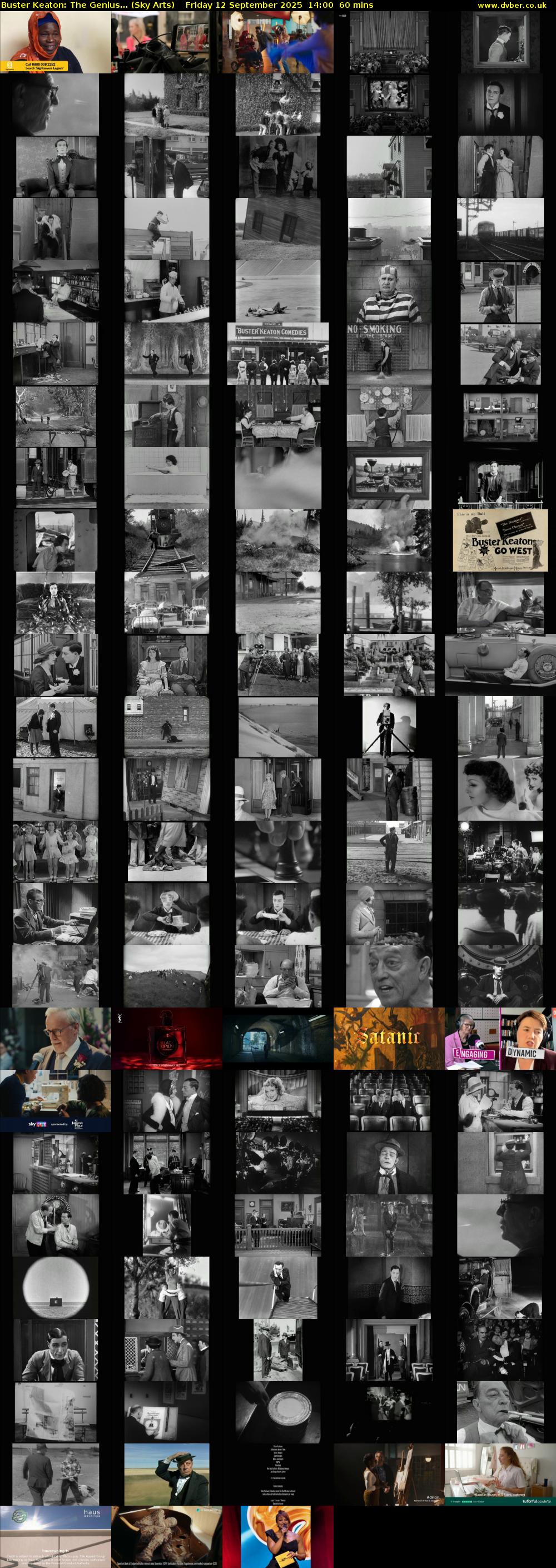 Buster Keaton: The Genius... (Sky Arts) Friday 12 September 2025 14:00 - 15:00