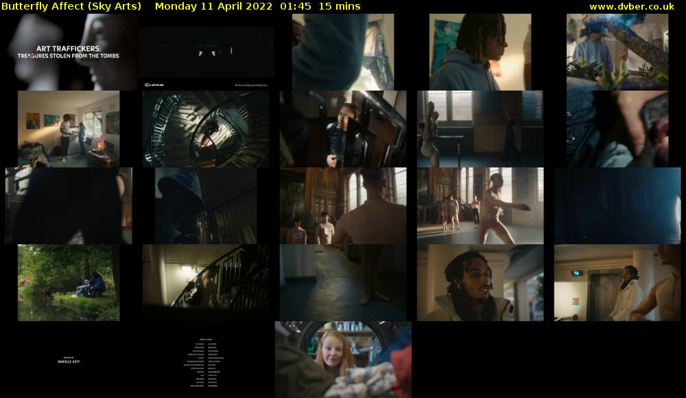 Butterfly Affect (Sky Arts) Monday 11 April 2022 01:45 - 02:00