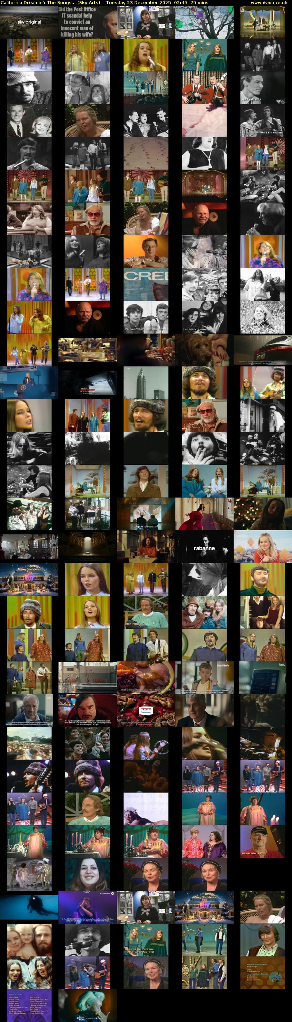 California Dreamin': The Songs... (Sky Arts) Tuesday 23 December 2025 02:45 - 04:00
