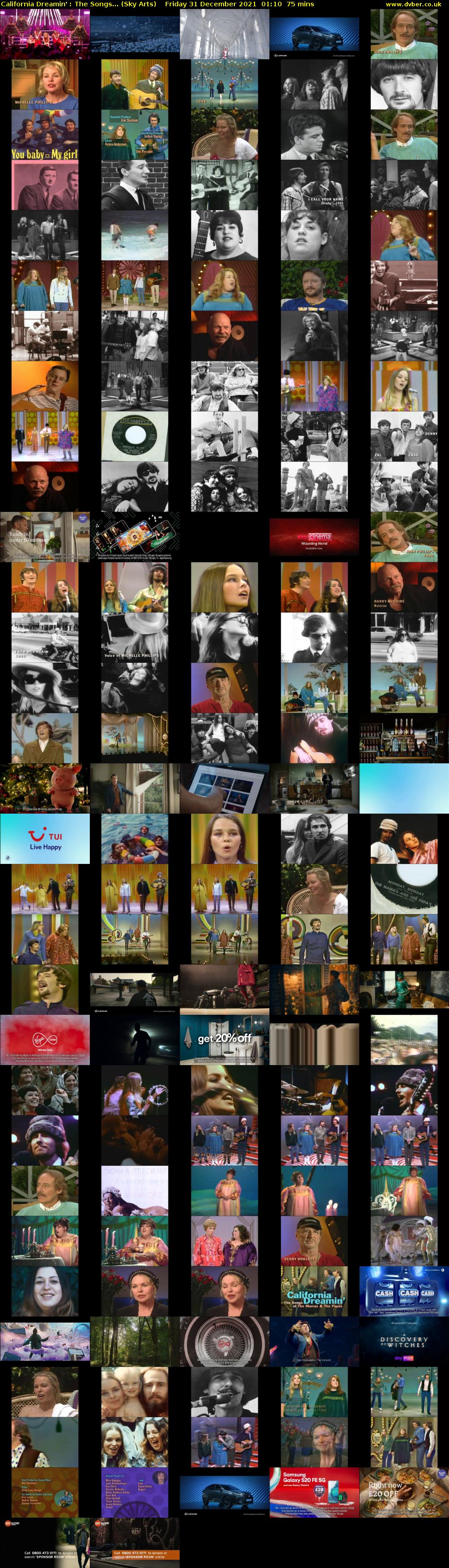 California Dreamin' : The Songs... (Sky Arts) Friday 31 December 2021 01:10 - 02:25