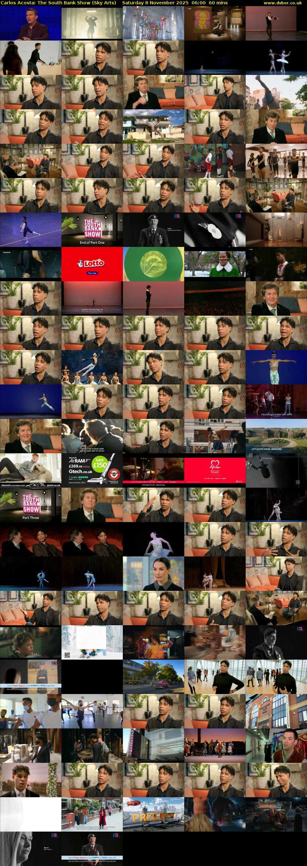 Carlos Acosta: The South Bank Show (Sky Arts) Saturday 8 November 2025 06:00 - 07:00