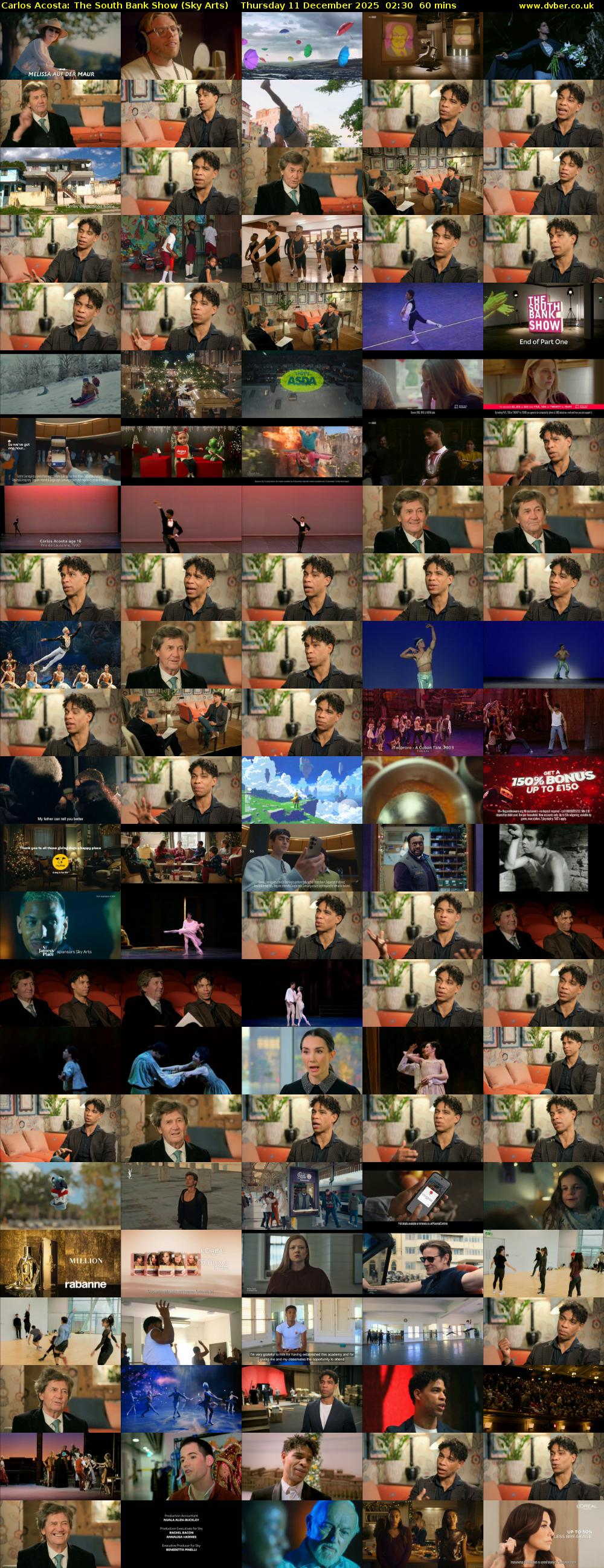 Carlos Acosta: The South Bank Show (Sky Arts) Thursday 11 December 2025 02:30 - 03:30