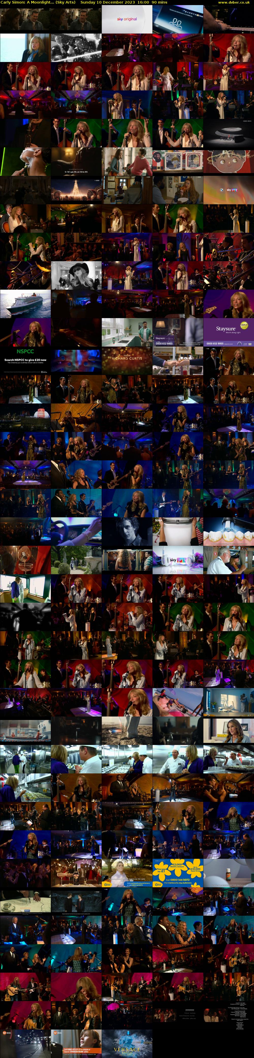 Carly Simon: A Moonlight... (Sky Arts) Sunday 10 December 2023 16:00 - 17:30
