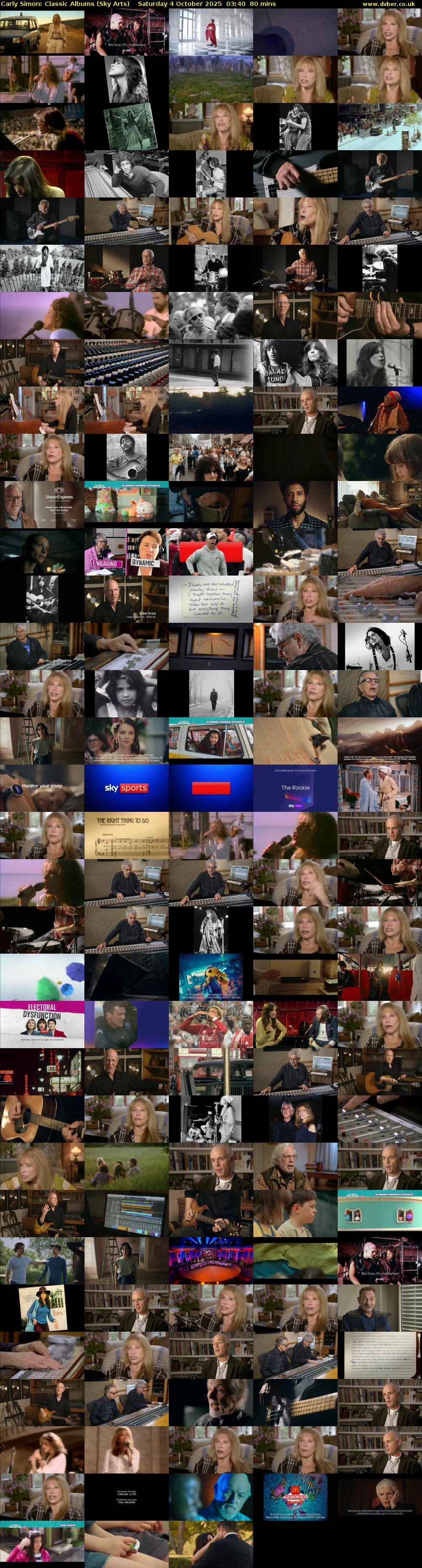 Carly Simon: Classic Albums (Sky Arts) Saturday 4 October 2025 03:40 - 05:00