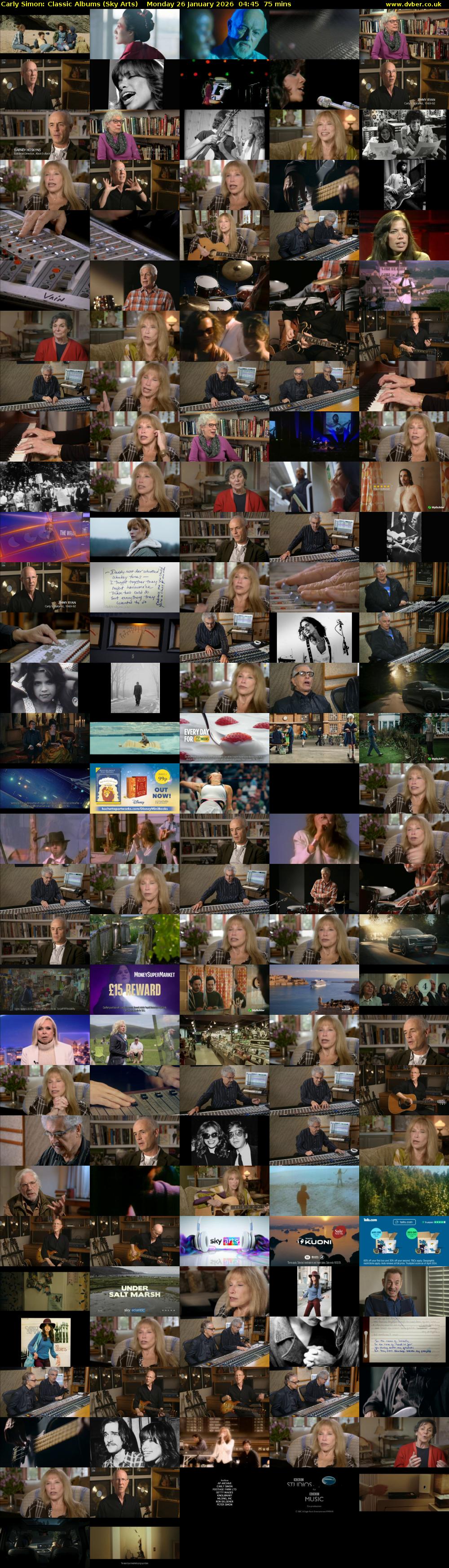 Carly Simon: Classic Albums (Sky Arts) Monday 26 January 2026 04:45 - 06:00
