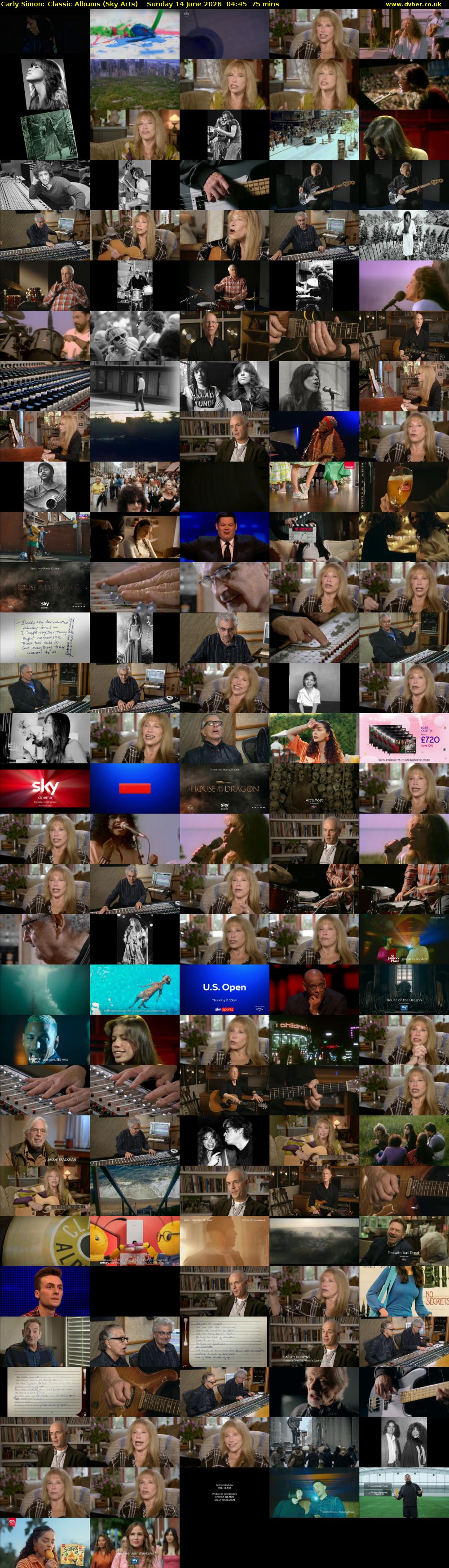 Carly Simon: Classic Albums (Sky Arts) Sunday 14 June 2026 04:45 - 06:00