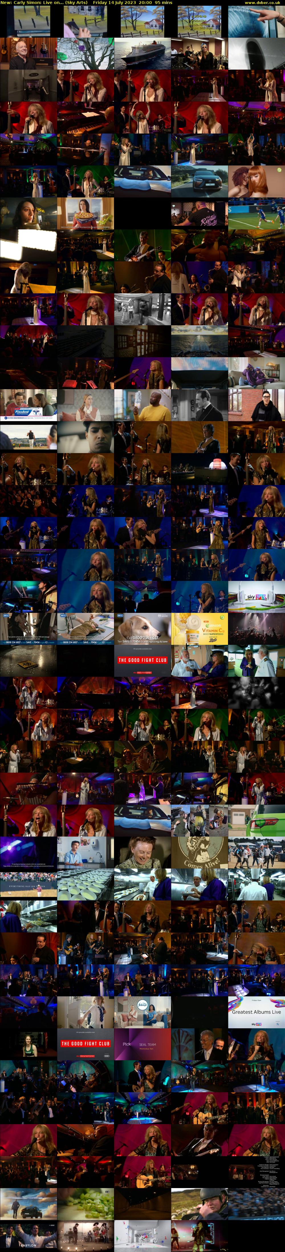 Carly Simon: Live on... (Sky Arts) Friday 14 July 2023 20:00 - 21:35
