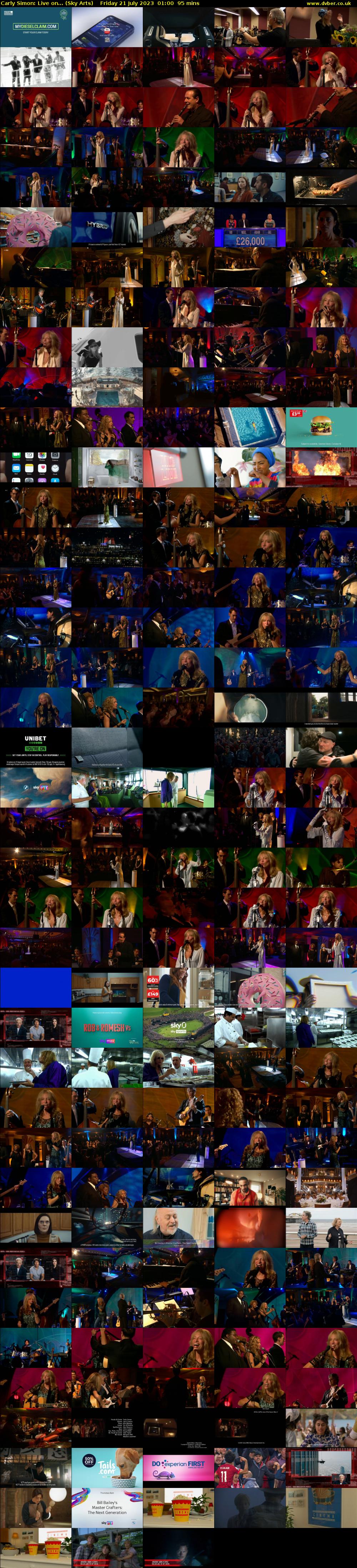Carly Simon: Live on... (Sky Arts) Friday 21 July 2023 01:00 - 02:35