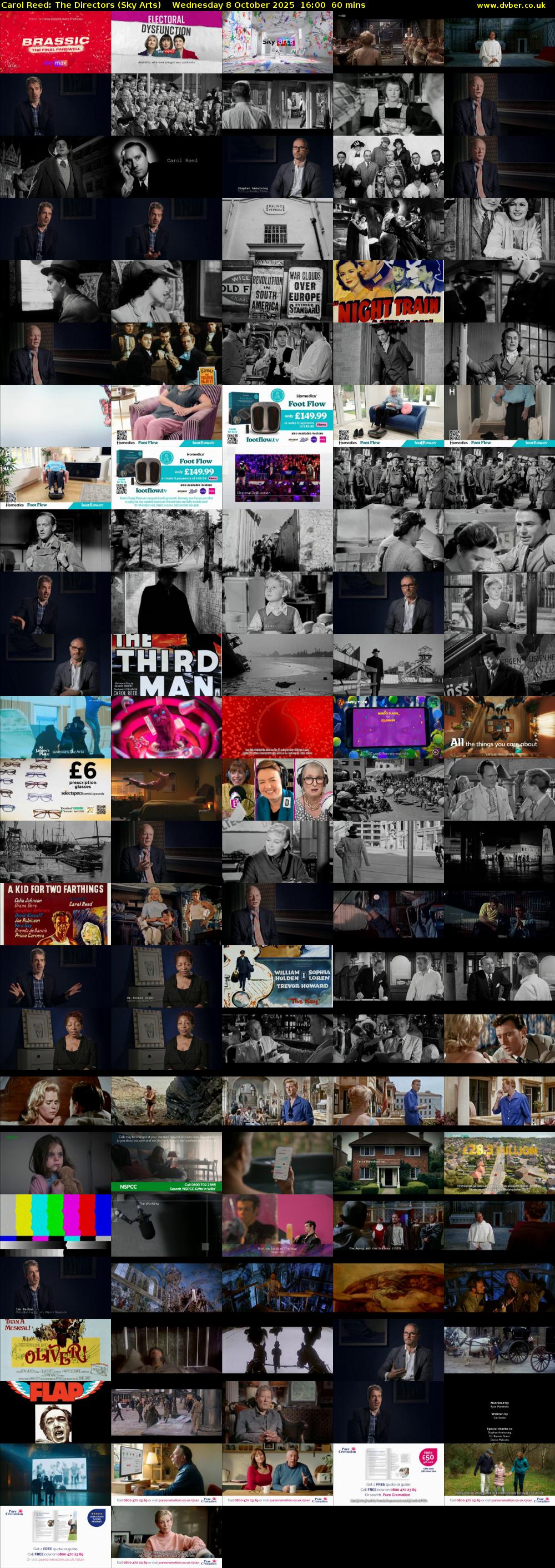 Carol Reed: The Directors (Sky Arts) Wednesday 8 October 2025 16:00 - 17:00