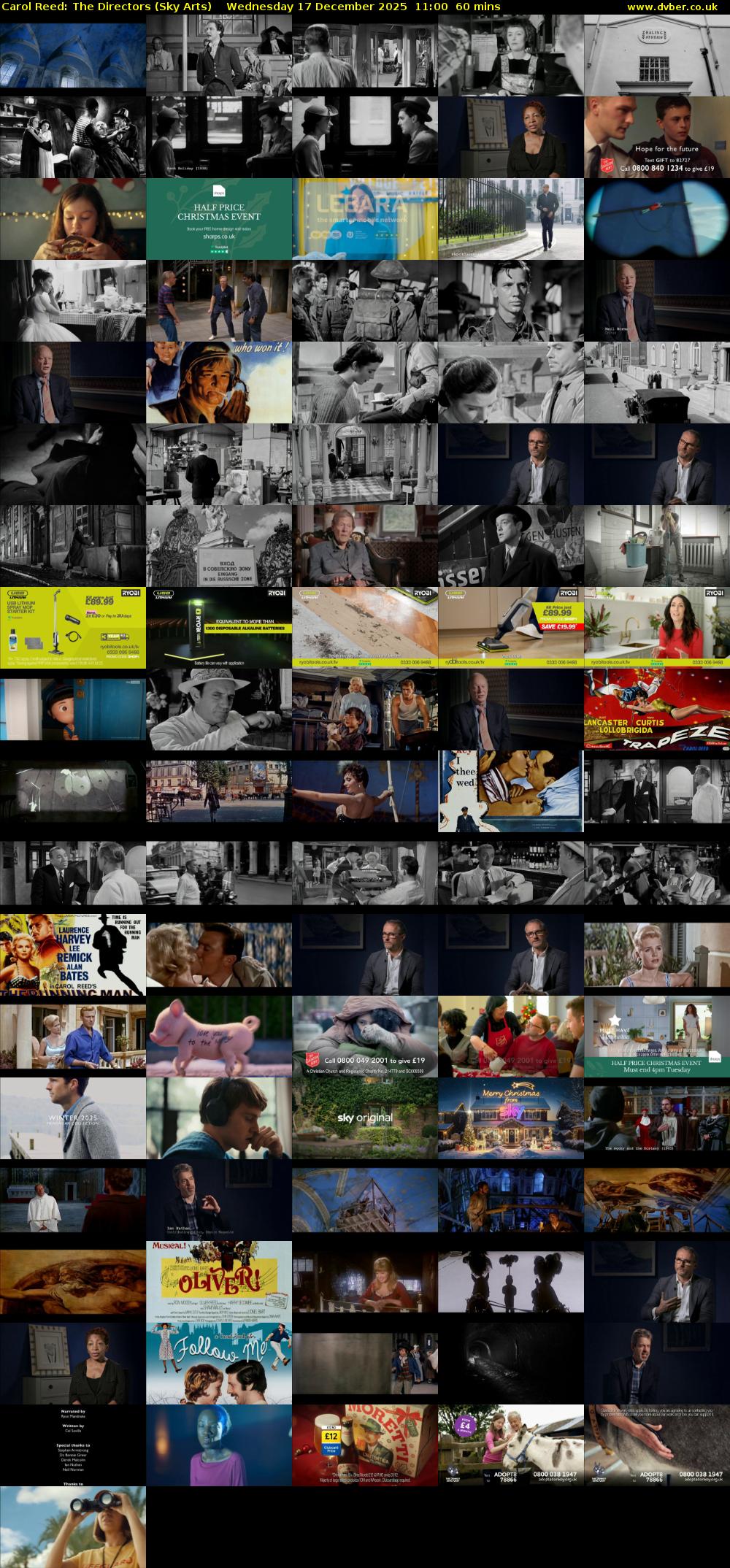 Carol Reed: The Directors (Sky Arts) Wednesday 17 December 2025 11:00 - 12:00