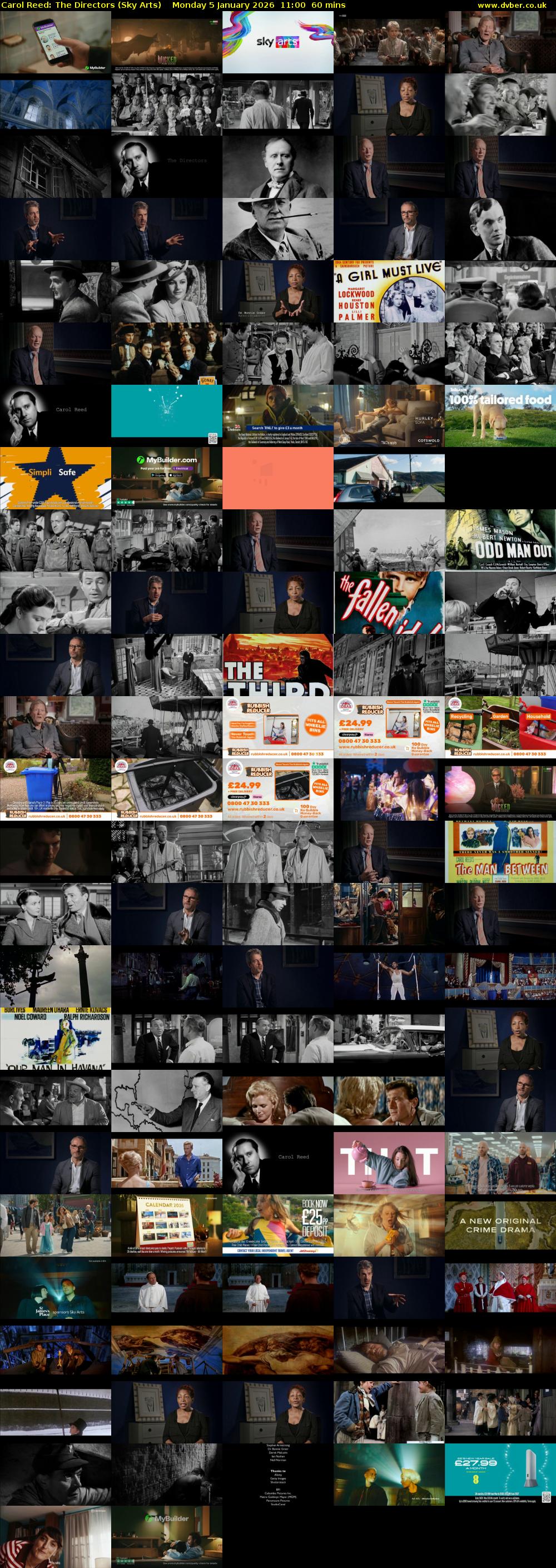 Carol Reed: The Directors (Sky Arts) Monday 5 January 2026 11:00 - 12:00