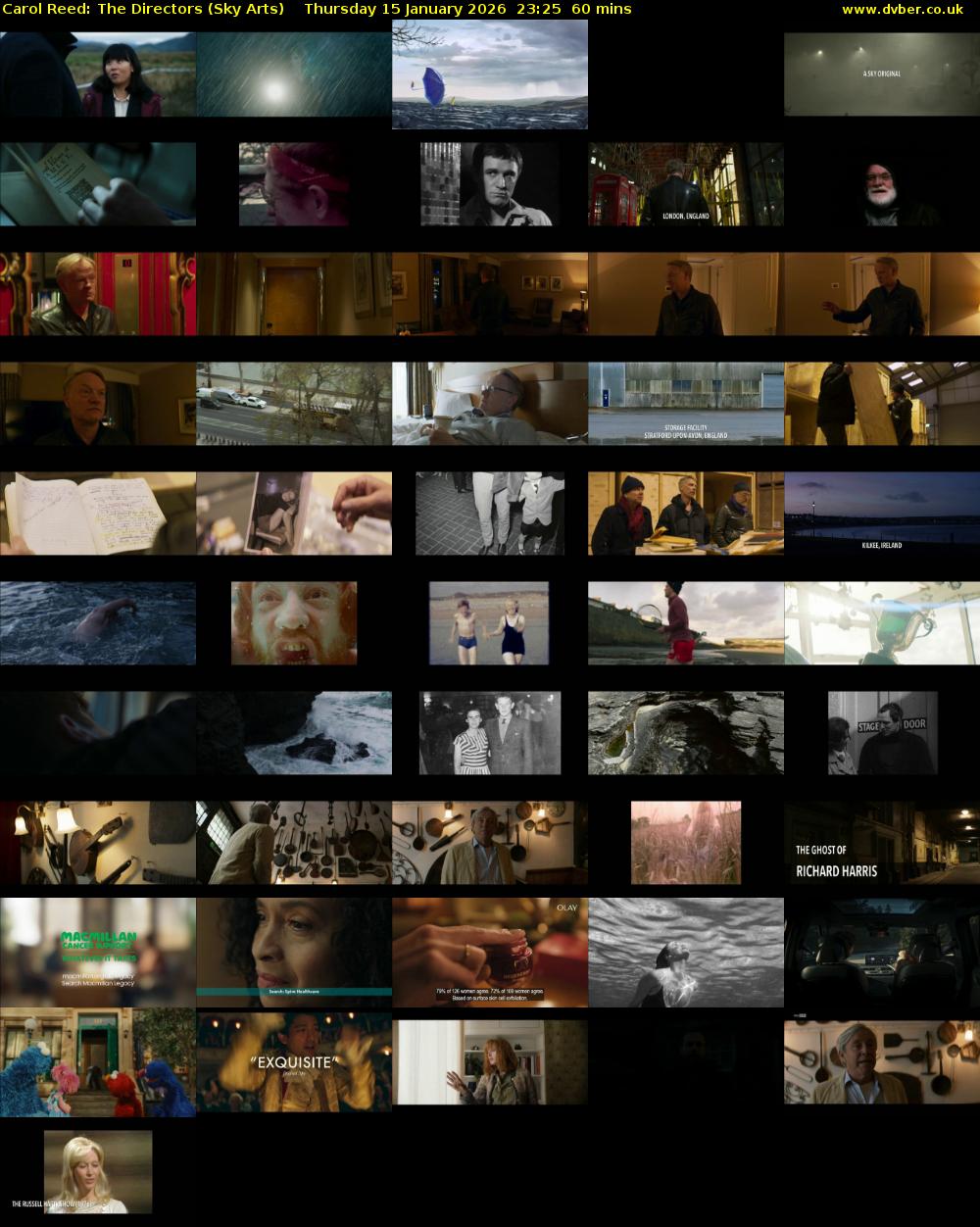 Carol Reed: The Directors (Sky Arts) Thursday 15 January 2026 23:25 - 00:25