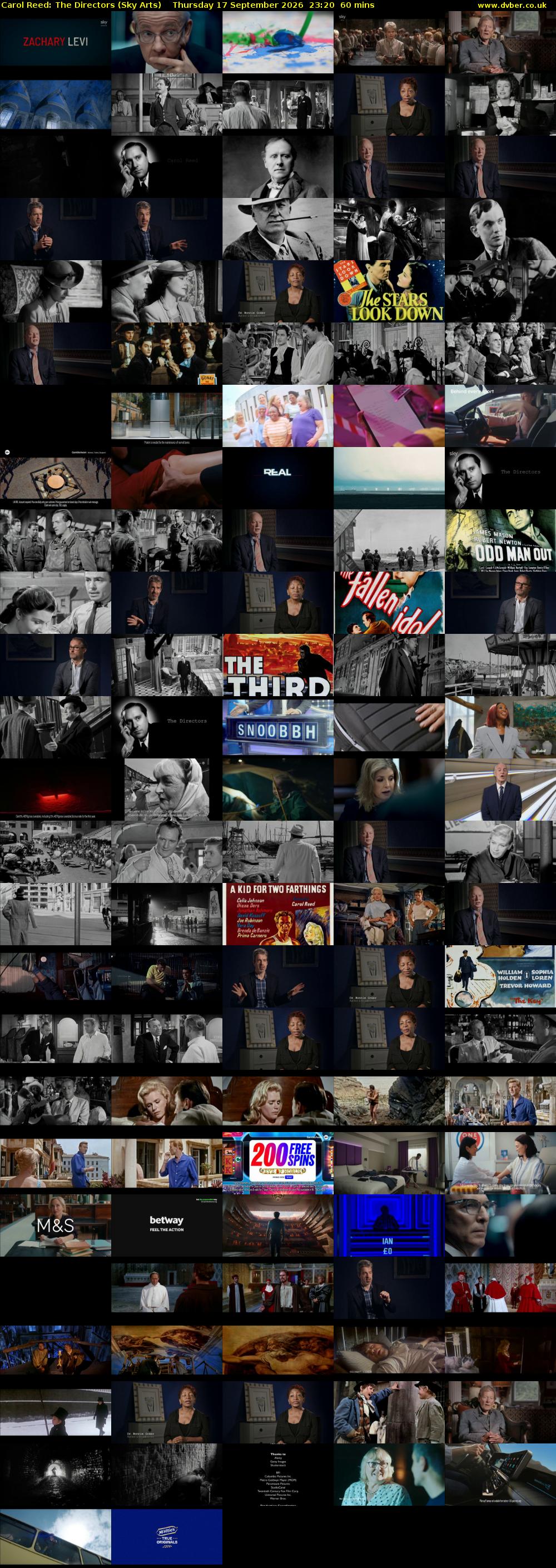 Carol Reed: The Directors (Sky Arts) Thursday 17 September 2026 23:20 - 00:20