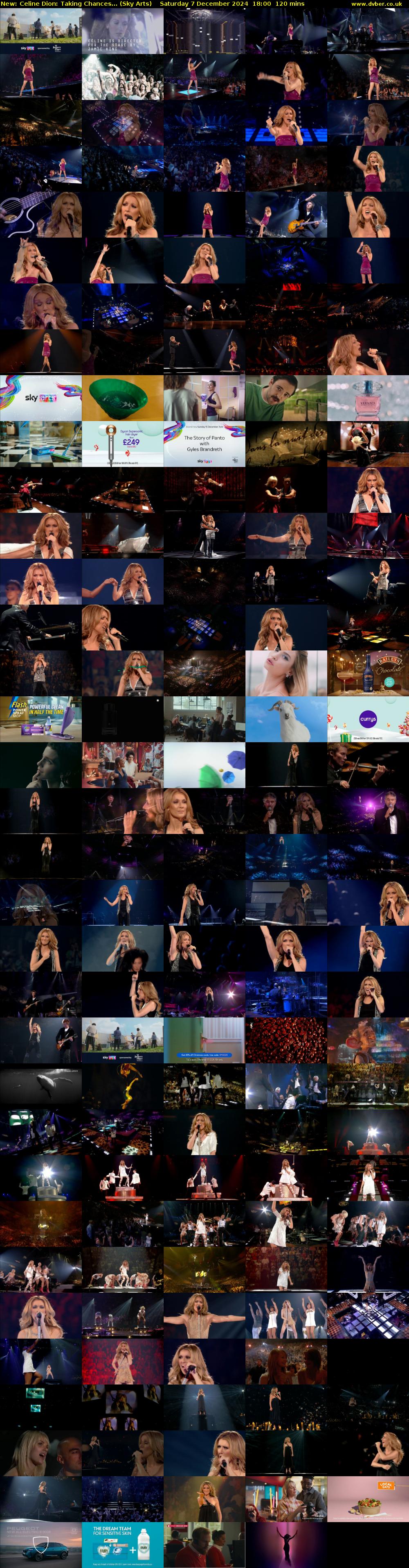Celine Dion: Taking Chances... (Sky Arts) Saturday 7 December 2024 18:00 - 20:00