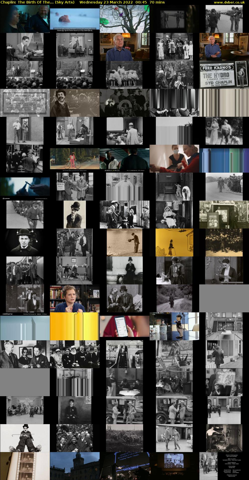 Chaplin: The Birth Of The... (Sky Arts) Wednesday 23 March 2022 00:45 - 01:55