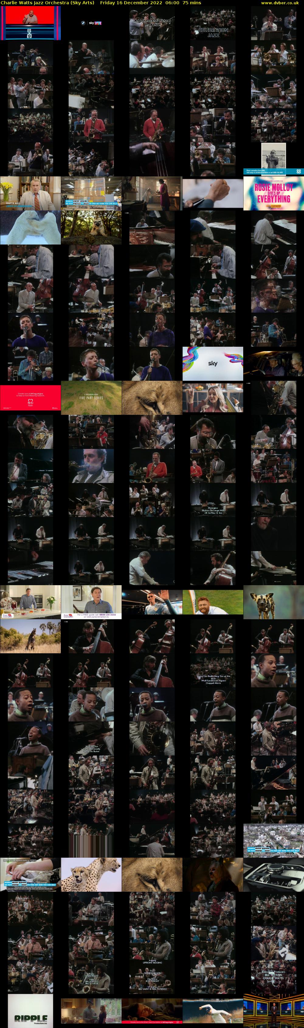 Charlie Watts Jazz Orchestra (Sky Arts) Friday 16 December 2022 06:00 - 07:15