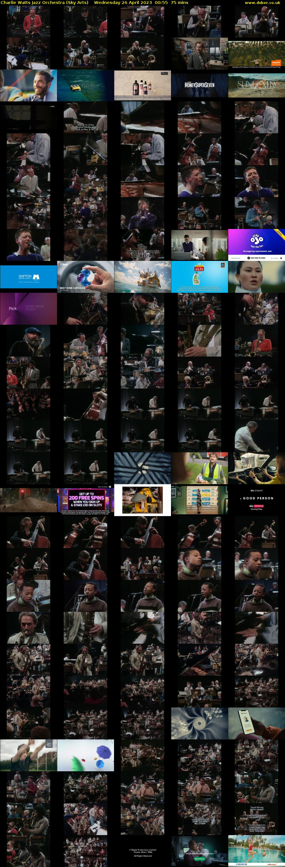 Charlie Watts Jazz Orchestra (Sky Arts) Wednesday 26 April 2023 00:55 - 02:10
