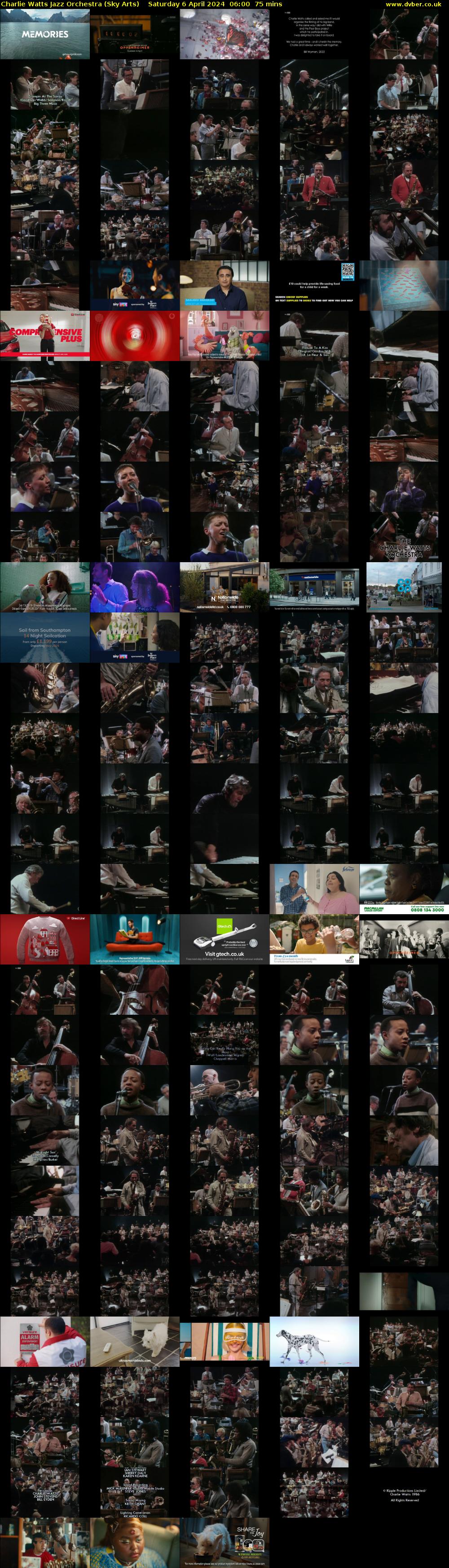 Charlie Watts Jazz Orchestra (Sky Arts) Saturday 6 April 2024 06:00 - 07:15