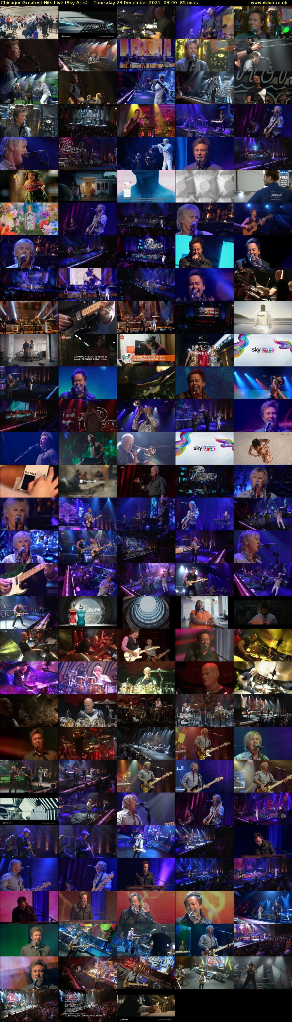 Chicago: Greatest Hits Live (Sky Arts) Thursday 23 December 2021 03:40 - 05:05