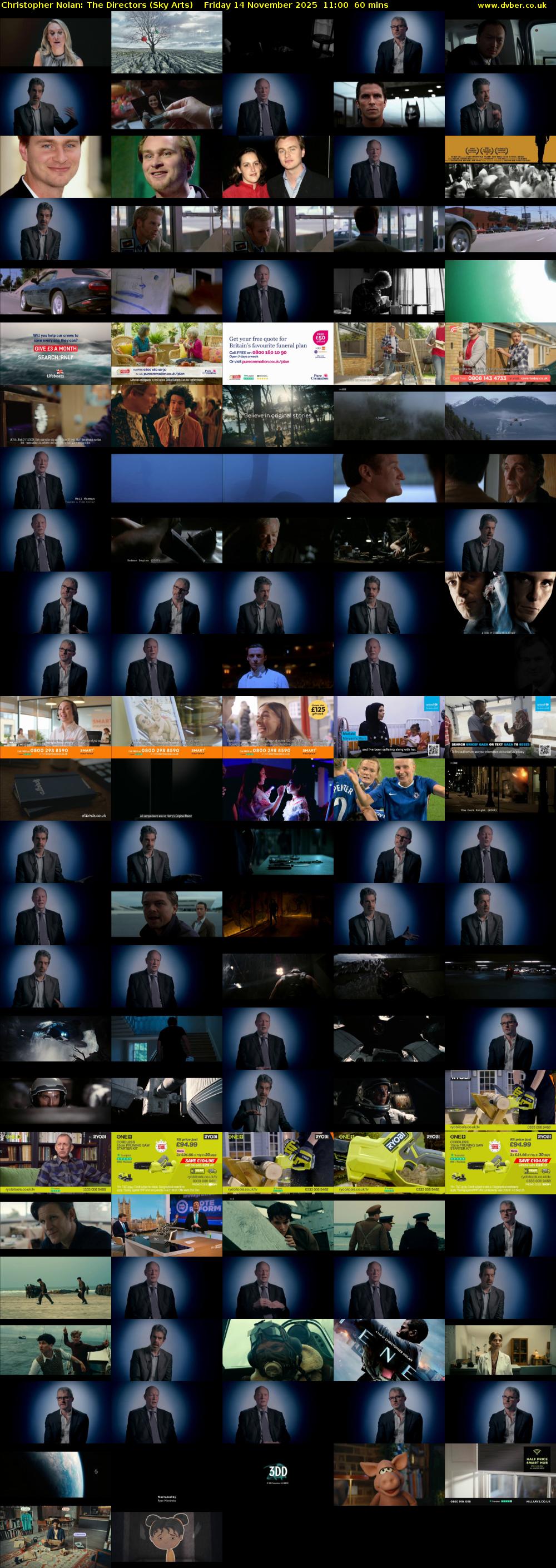 Christopher Nolan: The Directors (Sky Arts) Friday 14 November 2025 11:00 - 12:00