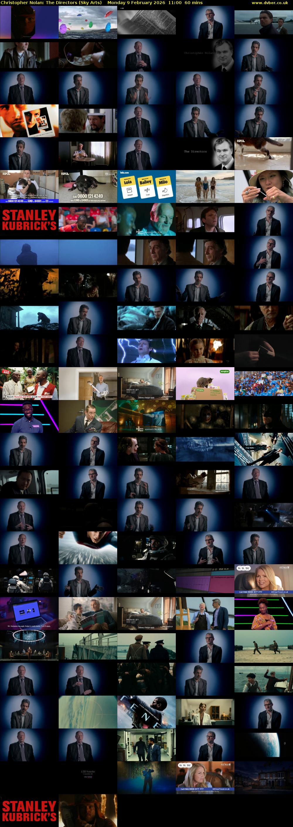 Christopher Nolan: The Directors (Sky Arts) Monday 9 February 2026 11:00 - 12:00