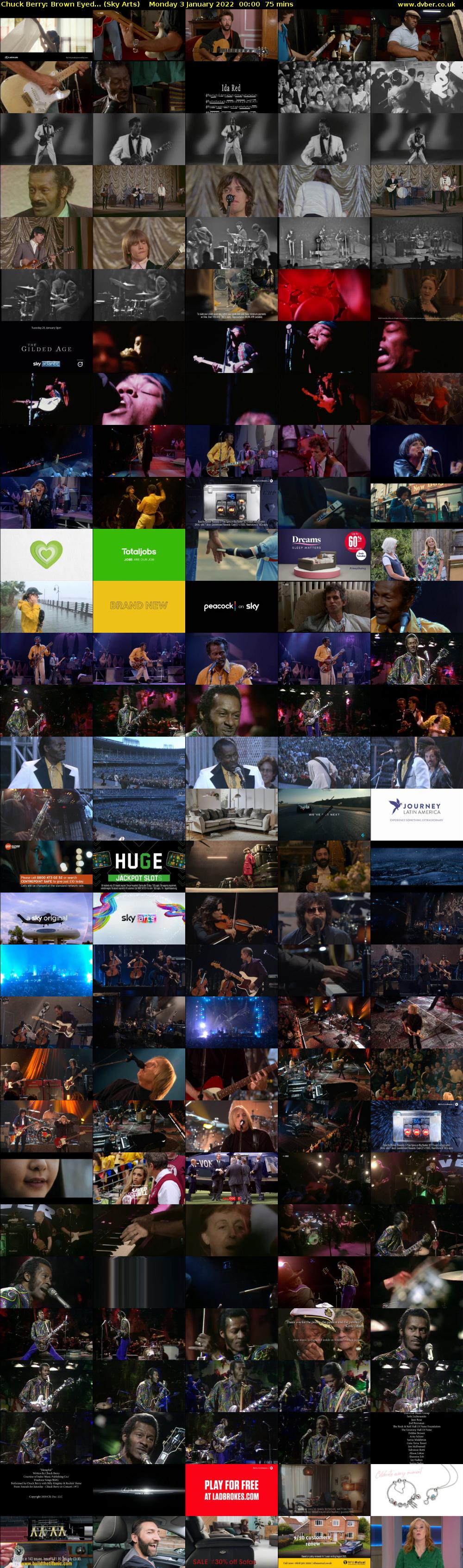 Chuck Berry: Brown Eyed... (Sky Arts) Monday 3 January 2022 00:00 - 01:15