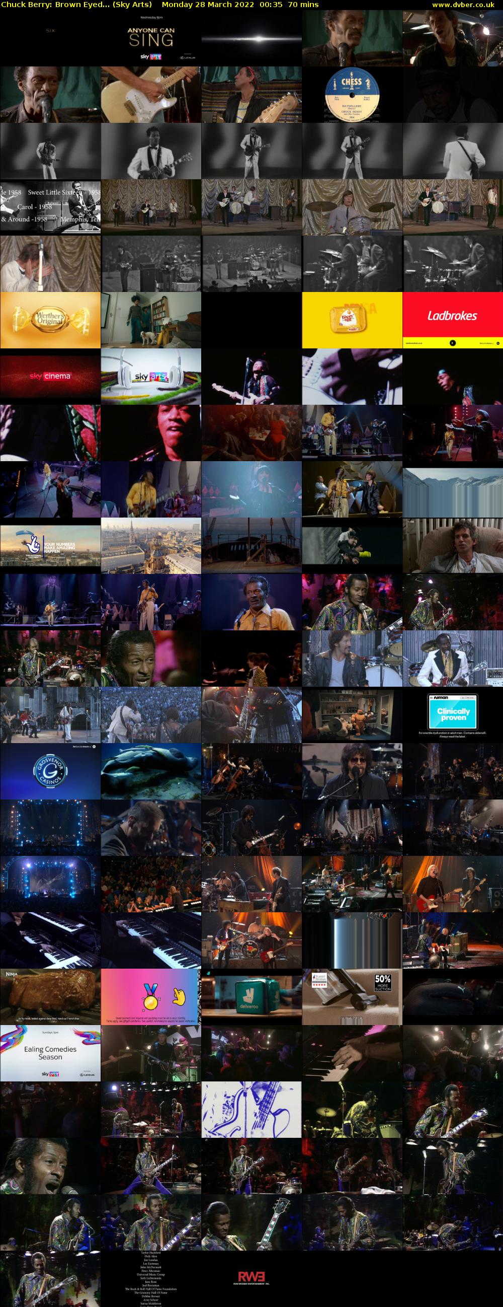 Chuck Berry: Brown Eyed... (Sky Arts) Monday 28 March 2022 00:35 - 01:45