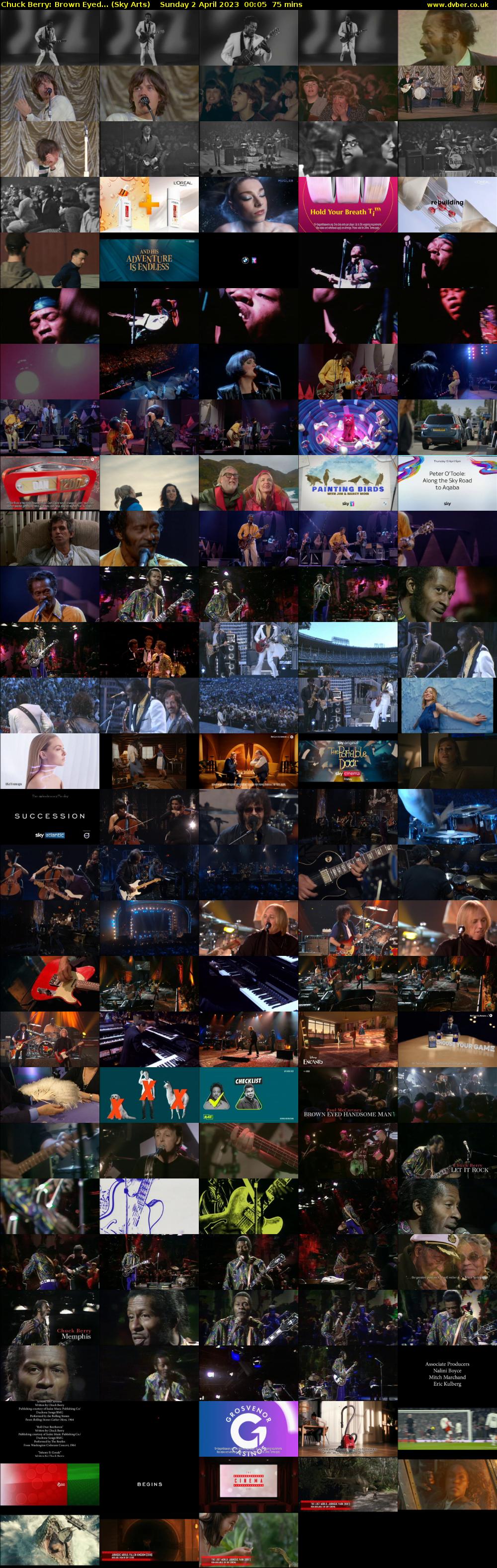 Chuck Berry: Brown Eyed... (Sky Arts) Sunday 2 April 2023 00:05 - 01:20