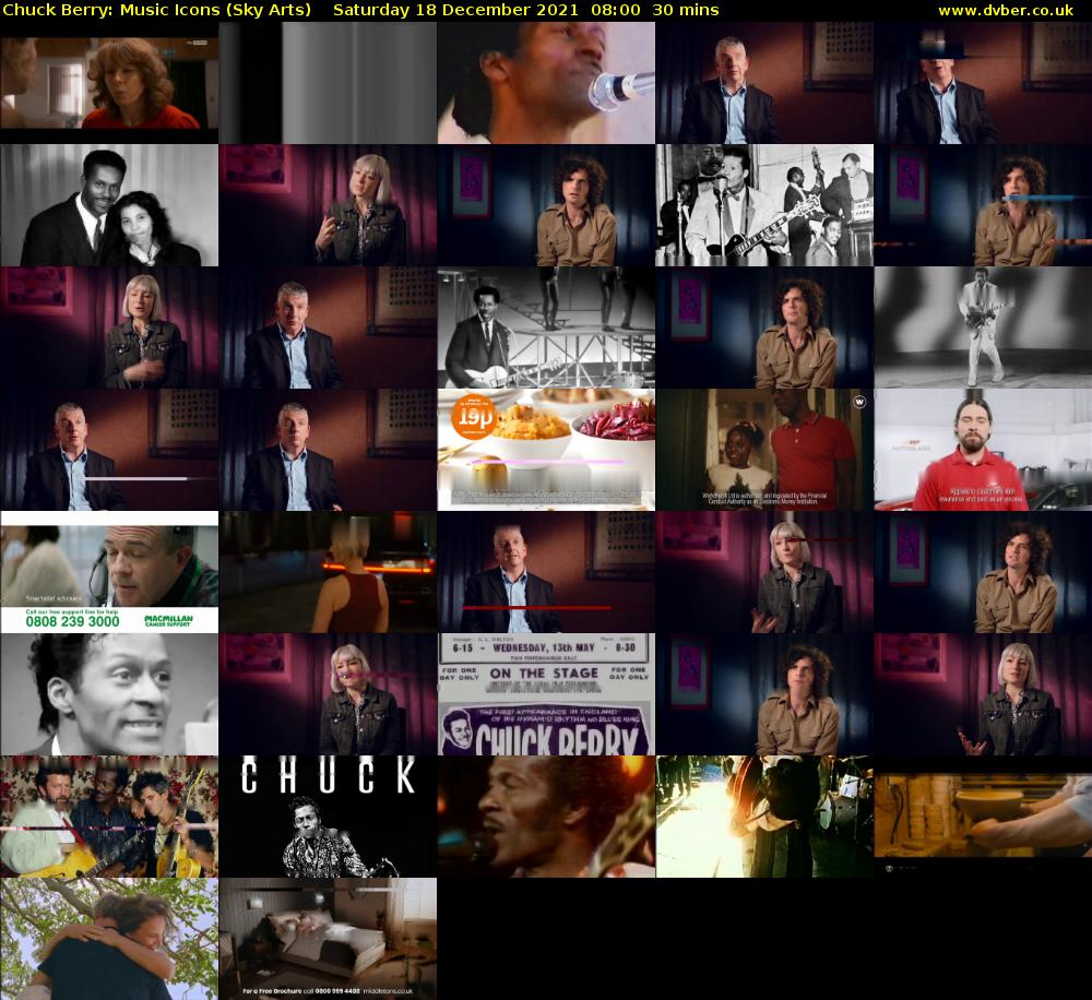 Chuck Berry: Music Icons (Sky Arts) Saturday 18 December 2021 08:00 - 08:30