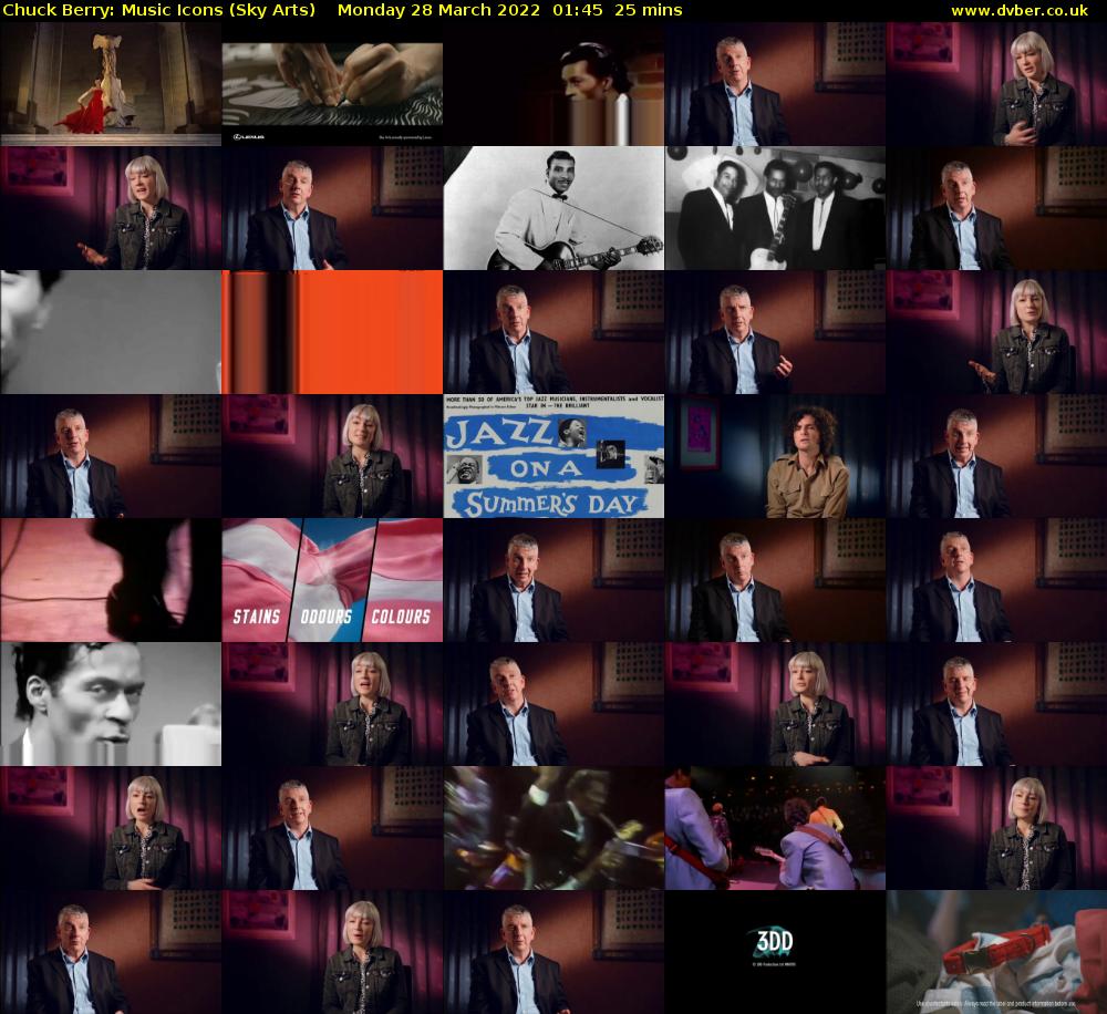 Chuck Berry: Music Icons (Sky Arts) Monday 28 March 2022 01:45 - 02:10