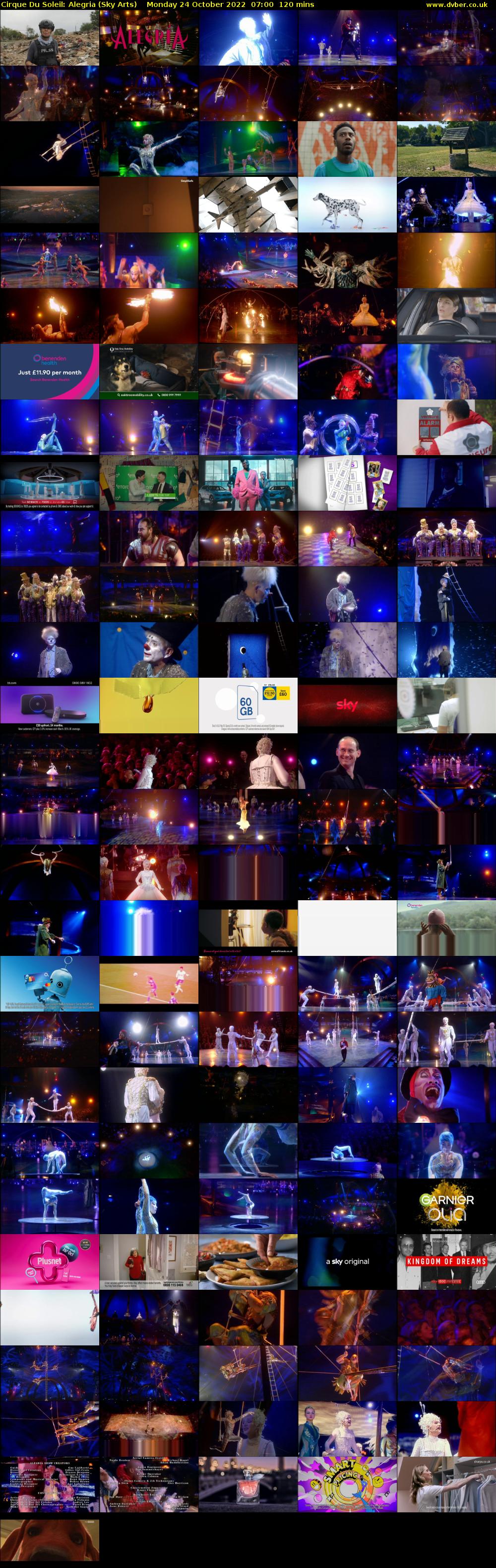 Cirque Du Soleil: Alegria (Sky Arts) Monday 24 October 2022 07:00 - 09:00