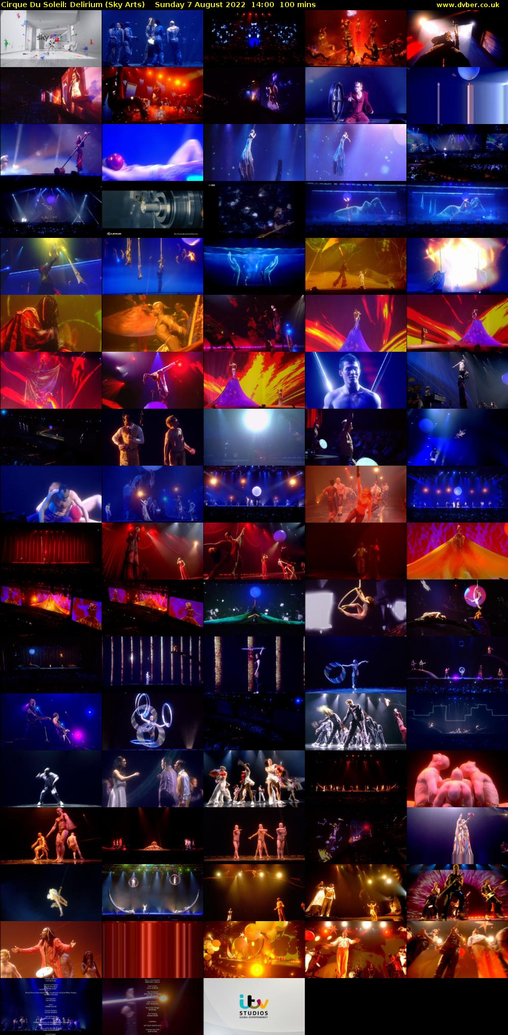 Cirque Du Soleil: Delirium (Sky Arts) Sunday 7 August 2022 14:00 - 15:40