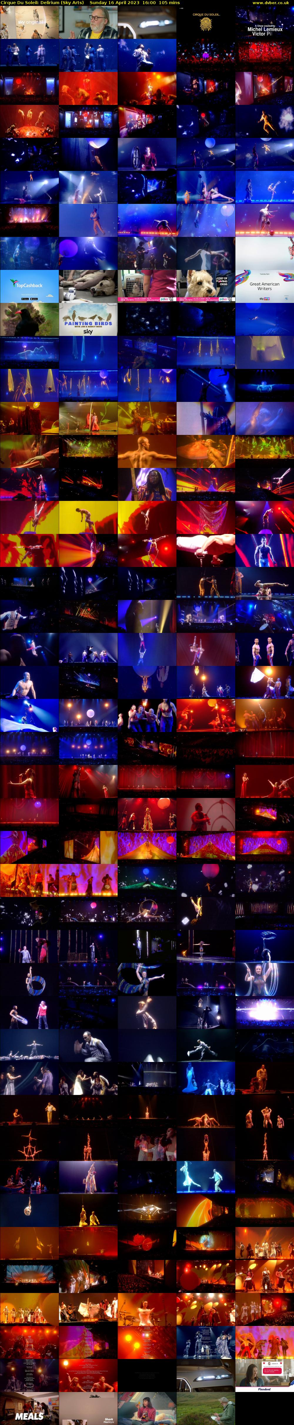 Cirque Du Soleil: Delirium (Sky Arts) Sunday 16 April 2023 16:00 - 17:45