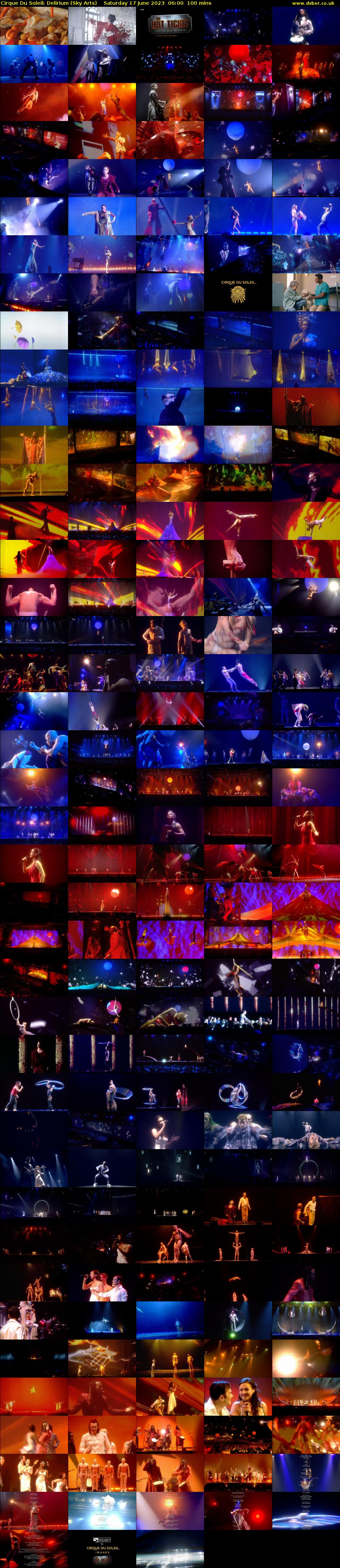 Cirque Du Soleil: Delirium (Sky Arts) Saturday 17 June 2023 06:00 - 07:40
