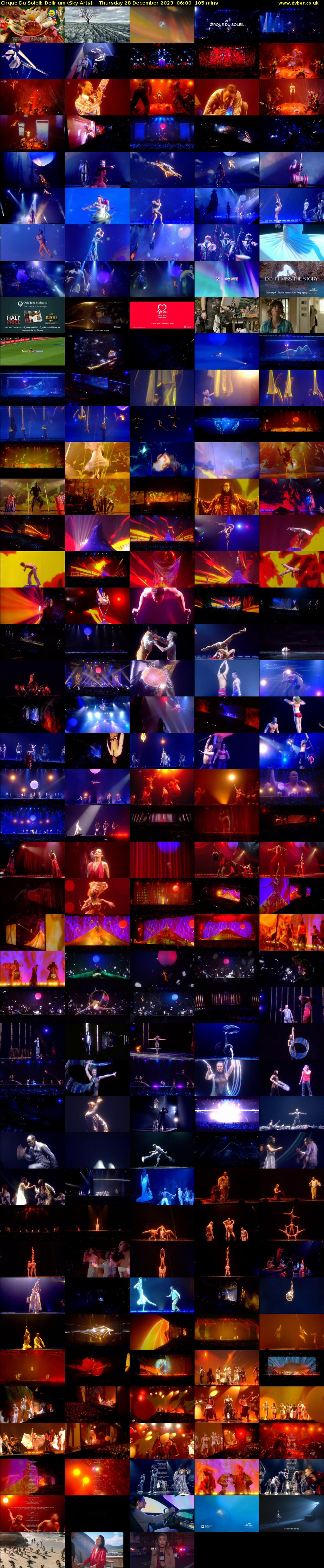 Cirque Du Soleil: Delirium (Sky Arts) Thursday 28 December 2023 06:00 - 07:45