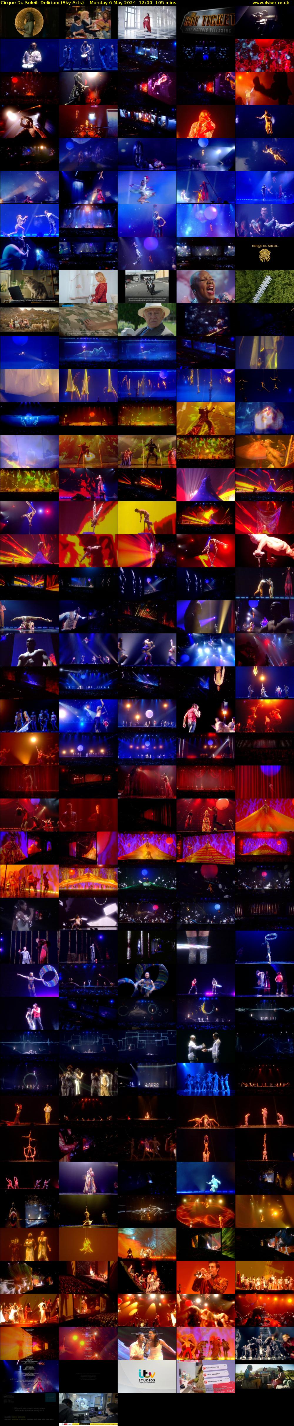 Cirque Du Soleil: Delirium (Sky Arts) Monday 6 May 2024 12:00 - 13:45