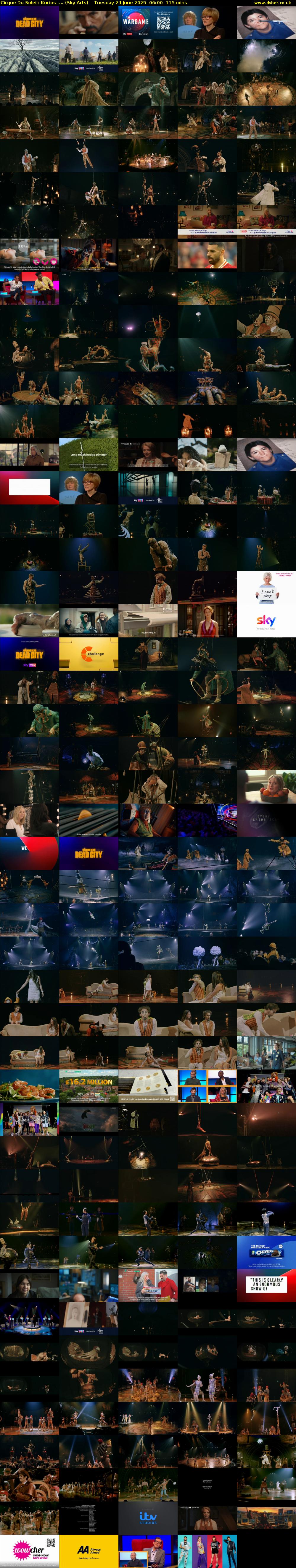 Cirque Du Soleil: Kurios -... (Sky Arts) Tuesday 24 June 2025 06:00 - 07:55